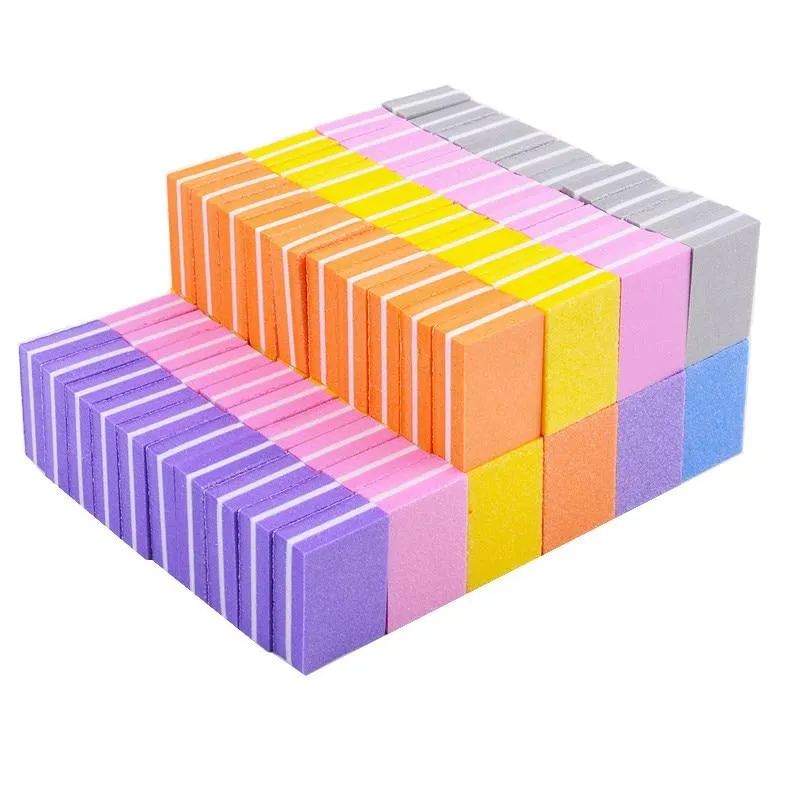 10/20/30/50Pcs Coloful Nail Sponge Nail File Buffer Block Buffing Sanding Professional Nail Tools Double sided Pedicure Manicure