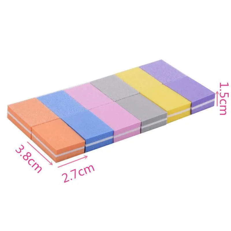 10/20/30/50Pcs Coloful Nail Sponge Nail File Buffer Block Buffing Sanding Professional Nail Tools Double sided Pedicure Manicure