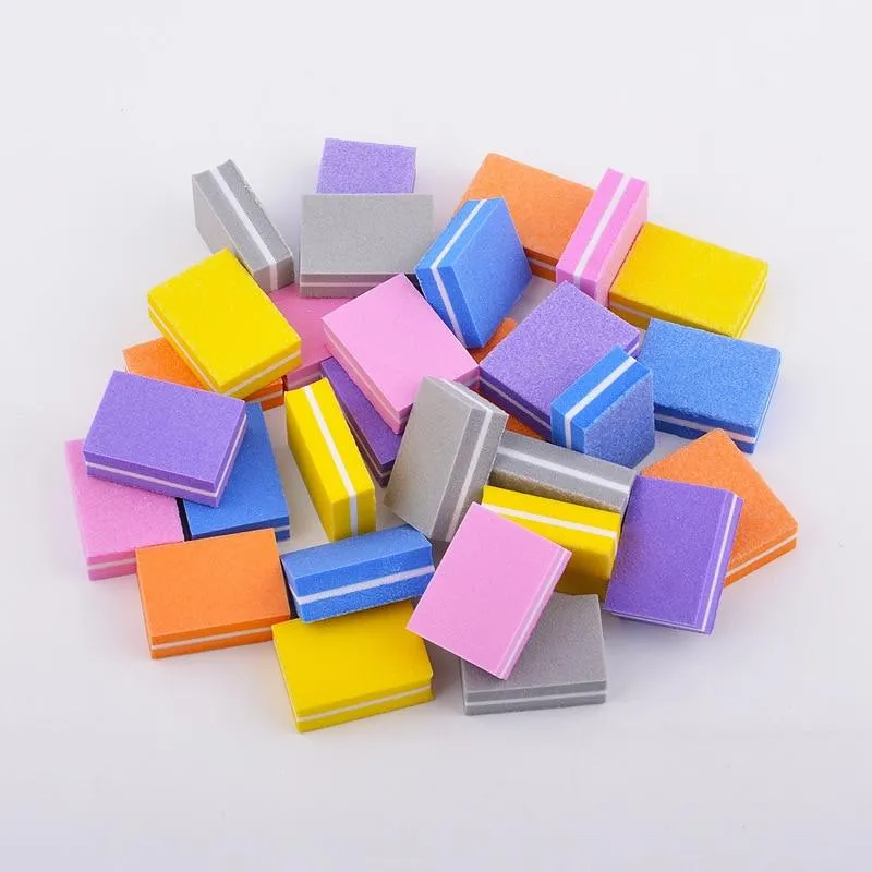 10/20/30/50Pcs Coloful Nail Sponge Nail File Buffer Block Buffing Sanding Professional Nail Tools Double sided Pedicure Manicure