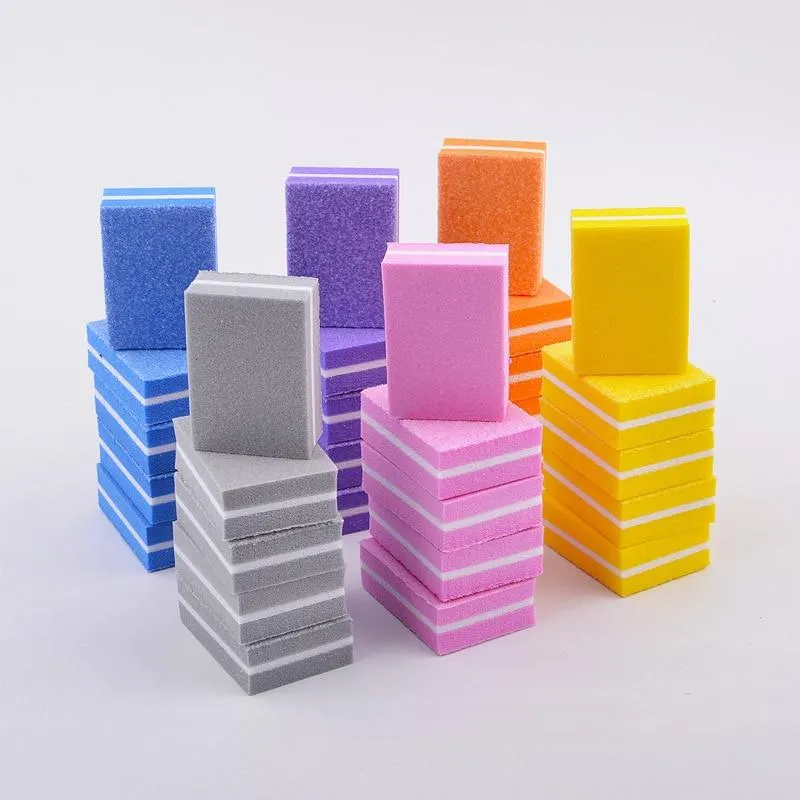 10/20/30/50Pcs Coloful Nail Sponge Nail File Buffer Block Buffing Sanding Professional Nail Tools Double sided Pedicure Manicure