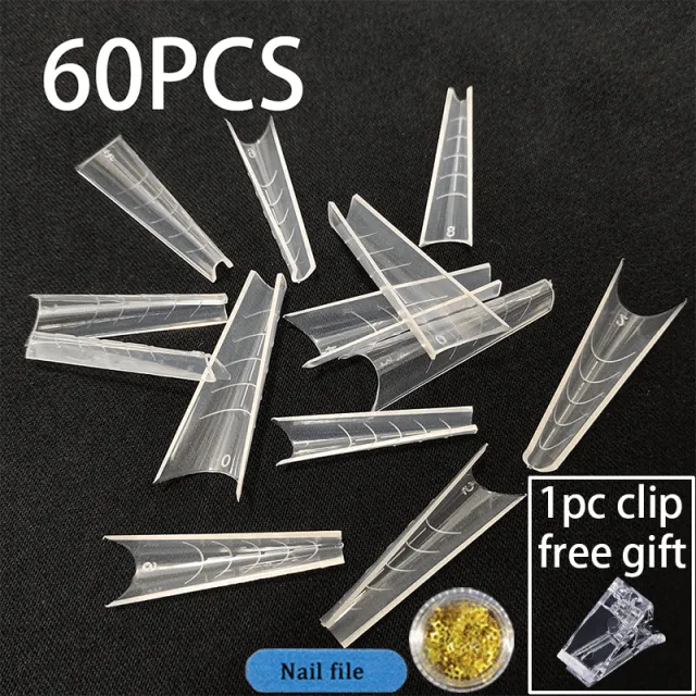 120/60PCS Nail Forms Art Tools For UV Gel Quick Building Extension Forms Top Molds Dual Forms Upper Forms For Nails Mold