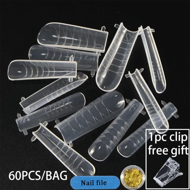 120/60PCS Nail Forms Art Tools For UV Gel Quick Building Extension Forms Top Molds Dual Forms Upper Forms For Nails Mold