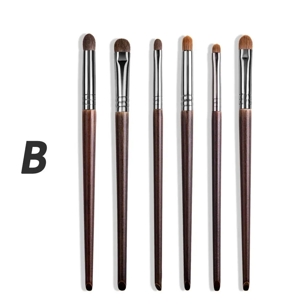 2/6-Piece Ultra Soft Makeup Eye Shadow Brush Set with Goat Hair