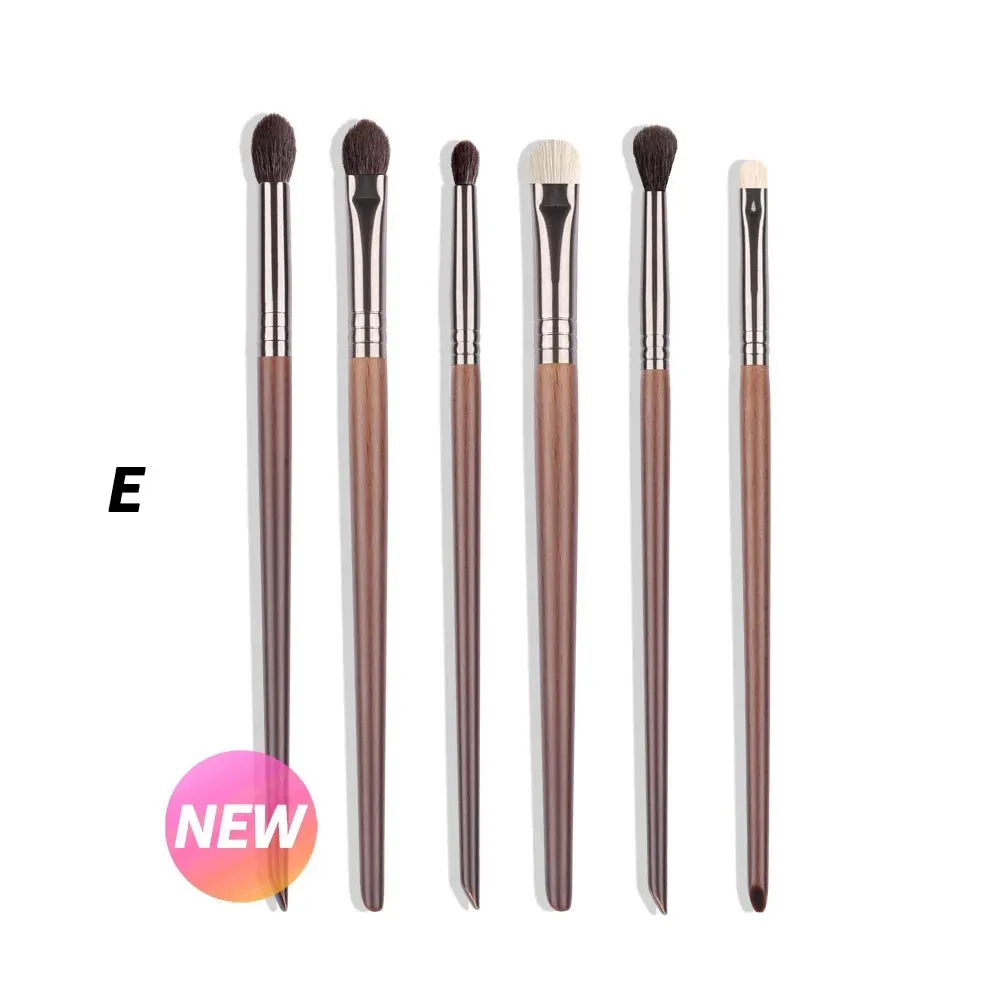 2/6-Piece Ultra Soft Makeup Eye Shadow Brush Set with Goat Hair