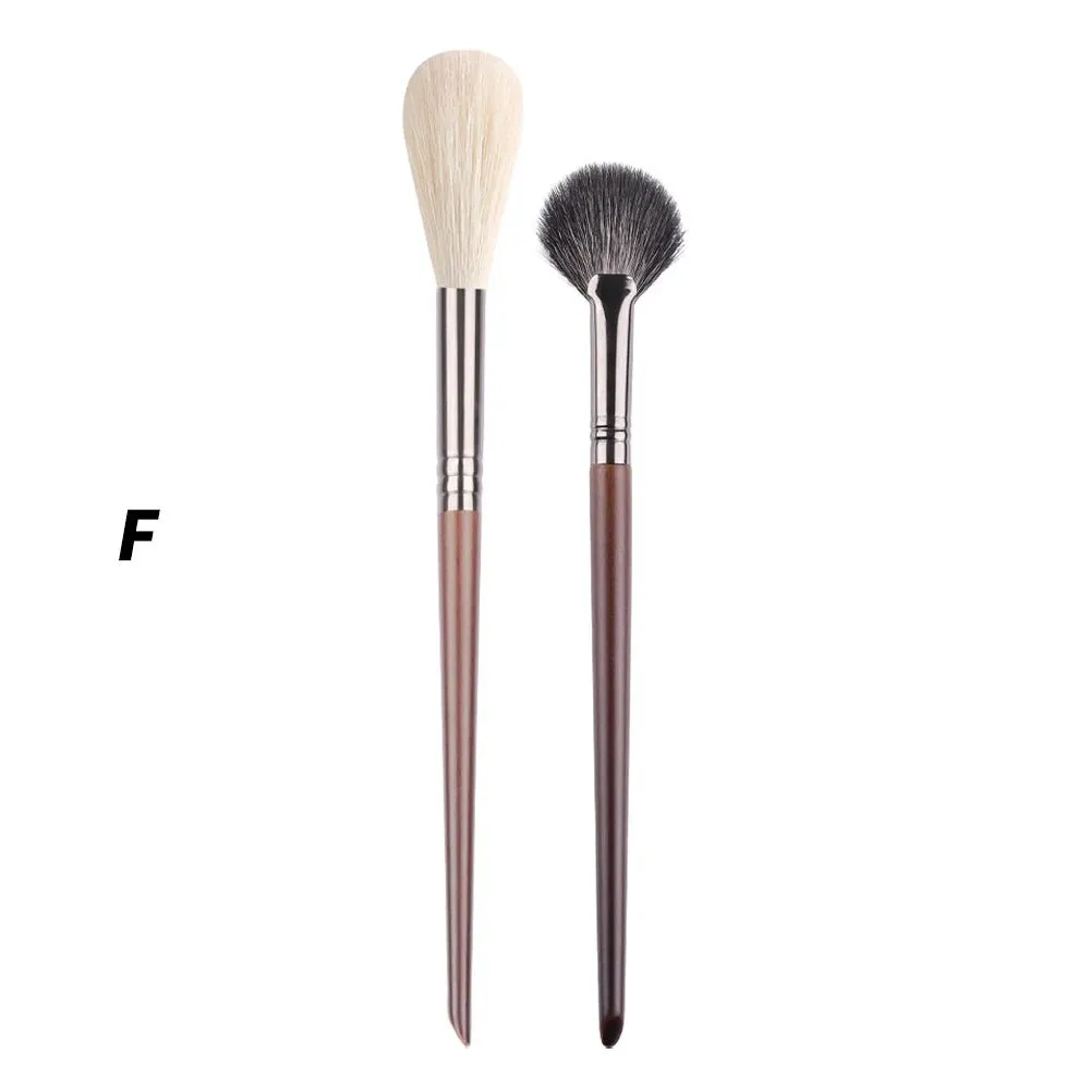 2/6-Piece Ultra Soft Makeup Eye Shadow Brush Set with Goat Hair