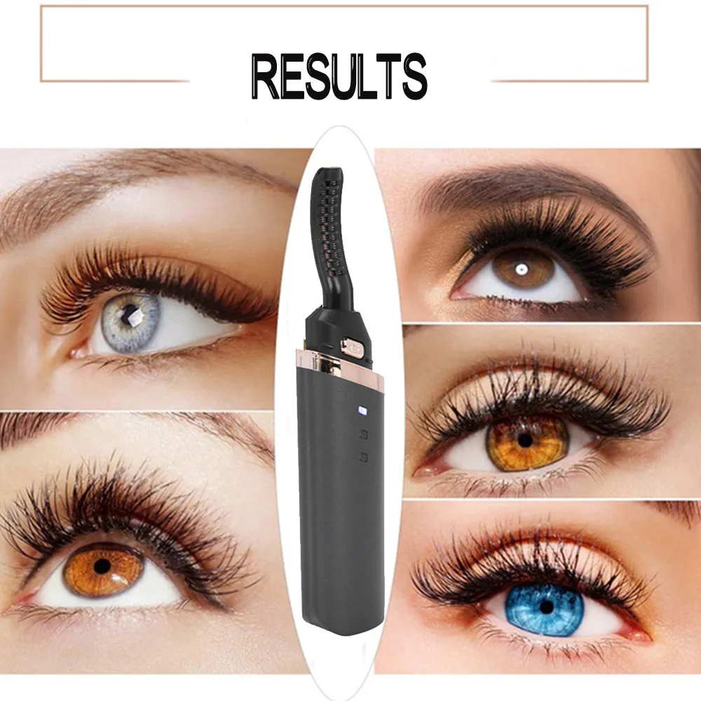 360 ° Rotary Head USB Rechargeable Quick Heating Long Lasting Eyelash Curling Device