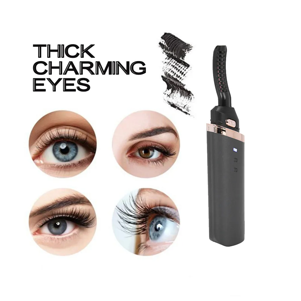 360 ° Rotary Head USB Rechargeable Quick Heating Long Lasting Eyelash Curling Device