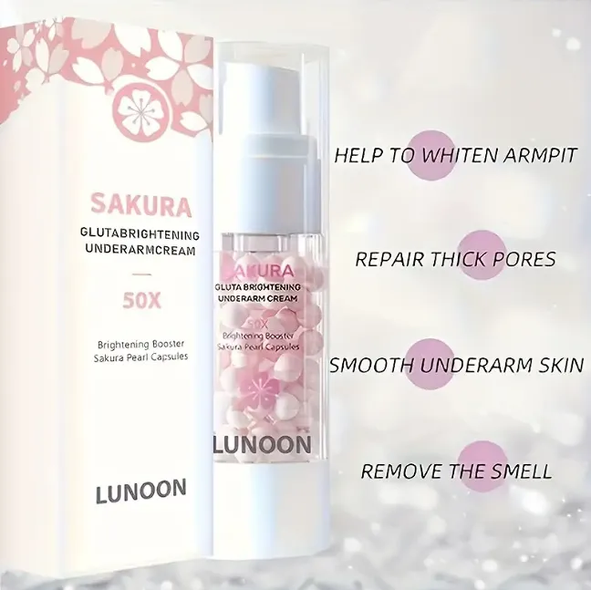 3pcs Sakura Underarm Cream Enhancer Pearl Capsule Sakura Cream Radiant Cream Improve And Even Skin Tone