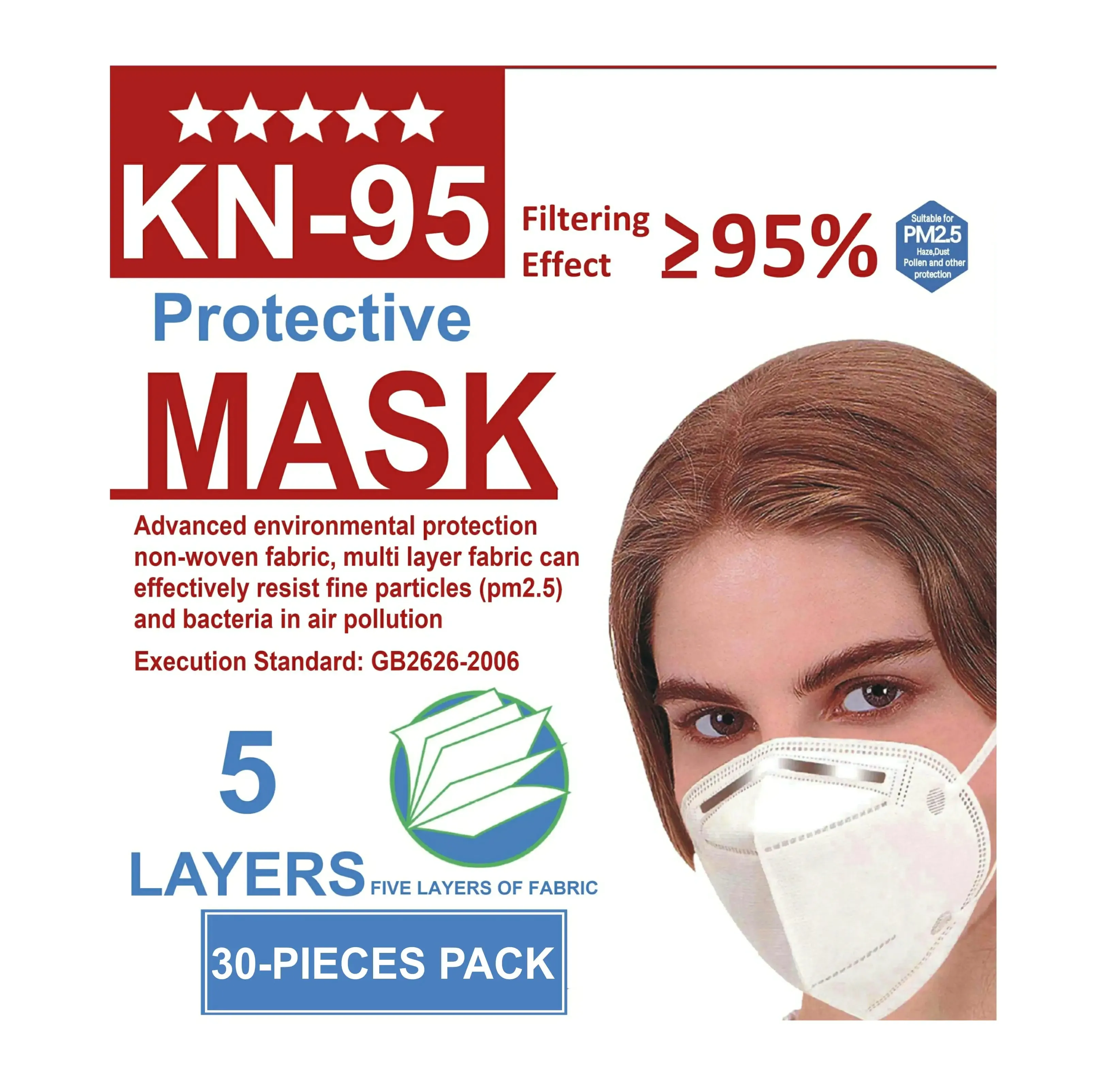 5 Layer KN-95 Protective Face Mask