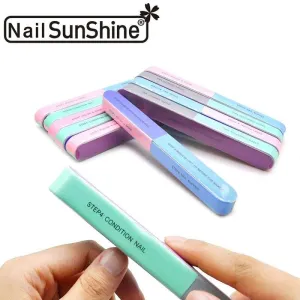 5Pcs/Lot Nail Sanding Files Sponge Nail Files Buffers Portable Pedicure Manicure All UV Gel Nail Buffer Block Polishing DIY Tool