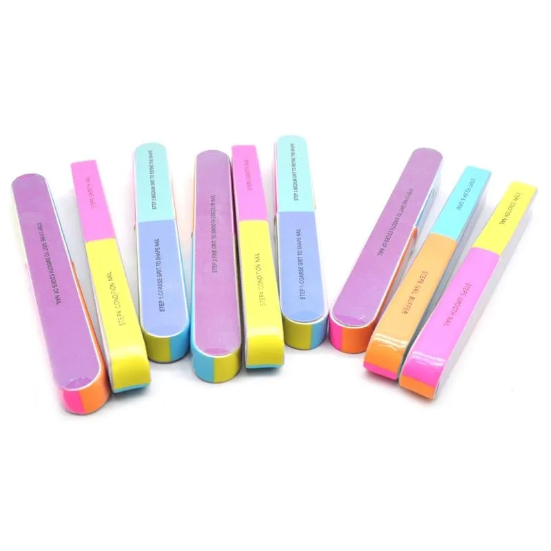 5Pcs/Lot Nail Sanding Files Sponge Nail Files Buffers Portable Pedicure Manicure All UV Gel Nail Buffer Block Polishing DIY Tool