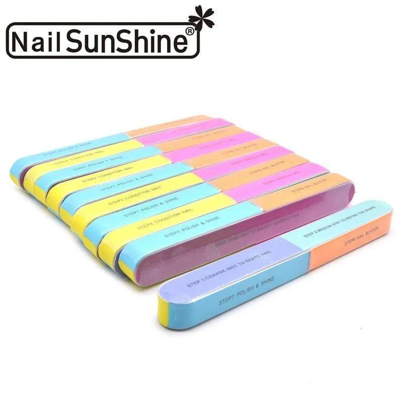 5Pcs/Lot Nail Sanding Files Sponge Nail Files Buffers Portable Pedicure Manicure All UV Gel Nail Buffer Block Polishing DIY Tool