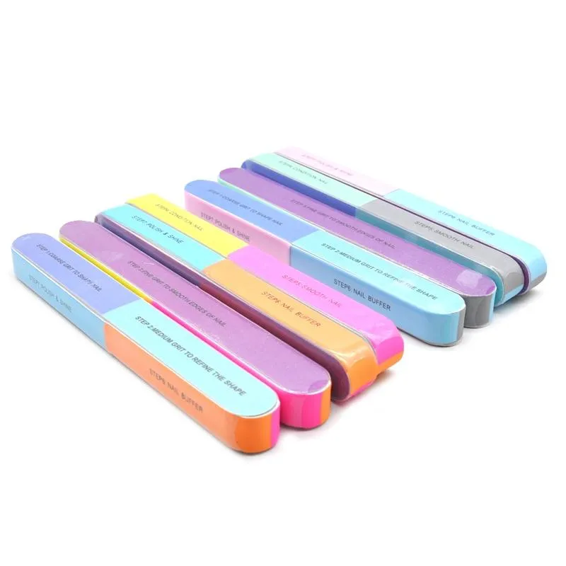 5Pcs/Lot Nail Sanding Files Sponge Nail Files Buffers Portable Pedicure Manicure All UV Gel Nail Buffer Block Polishing DIY Tool