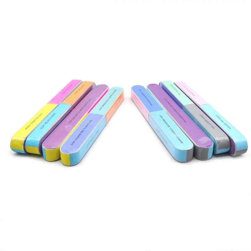 5Pcs/Lot Nail Sanding Files Sponge Nail Files Buffers Portable Pedicure Manicure All UV Gel Nail Buffer Block Polishing DIY Tool