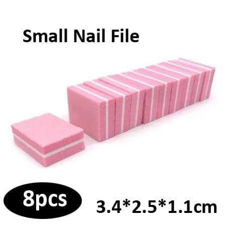 5Pcs/Lot Nail Sanding Files Sponge Nail Files Buffers Portable Pedicure Manicure All UV Gel Nail Buffer Block Polishing DIY Tool