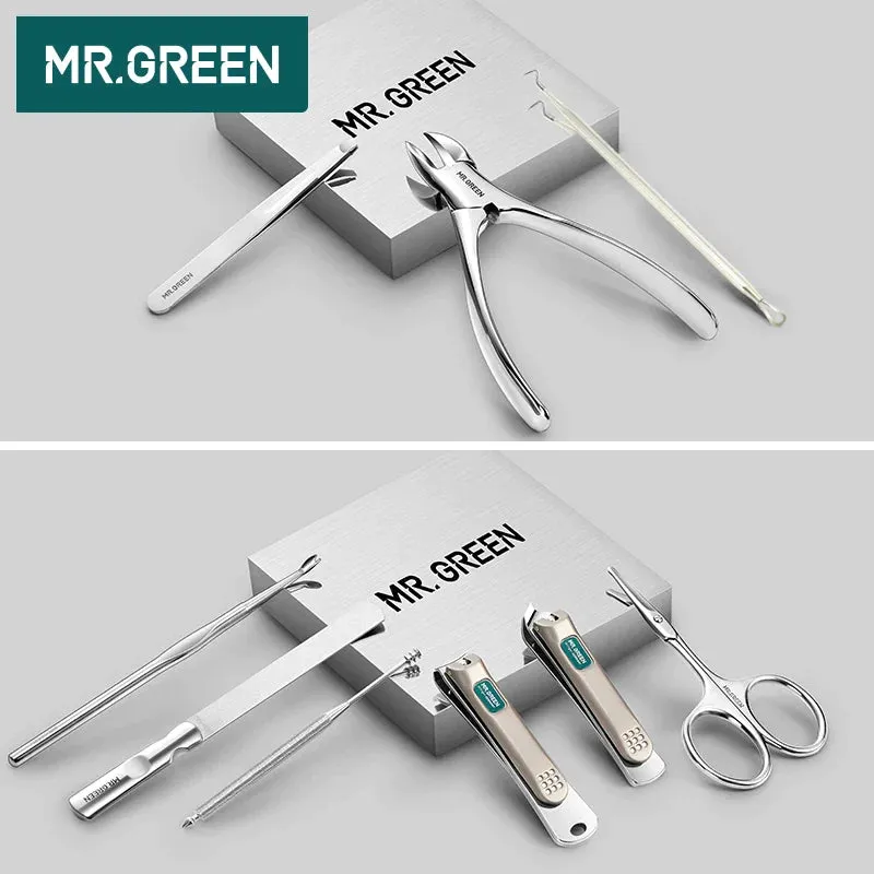 9PCS/set Nails Art Clipper Scissors Tweezer Knife toe Professional Manicure set Nosehair cut Grooming kitManicure Tools