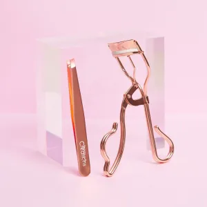 BEAUTY CREEATIONS Rosegold Eyelash Curler and Tweezer Set