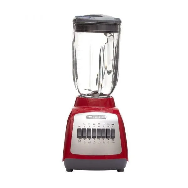 BLACK & DECKER 10 SPEED BLENDER GLASS JAR 550W RED - BLBD210GR