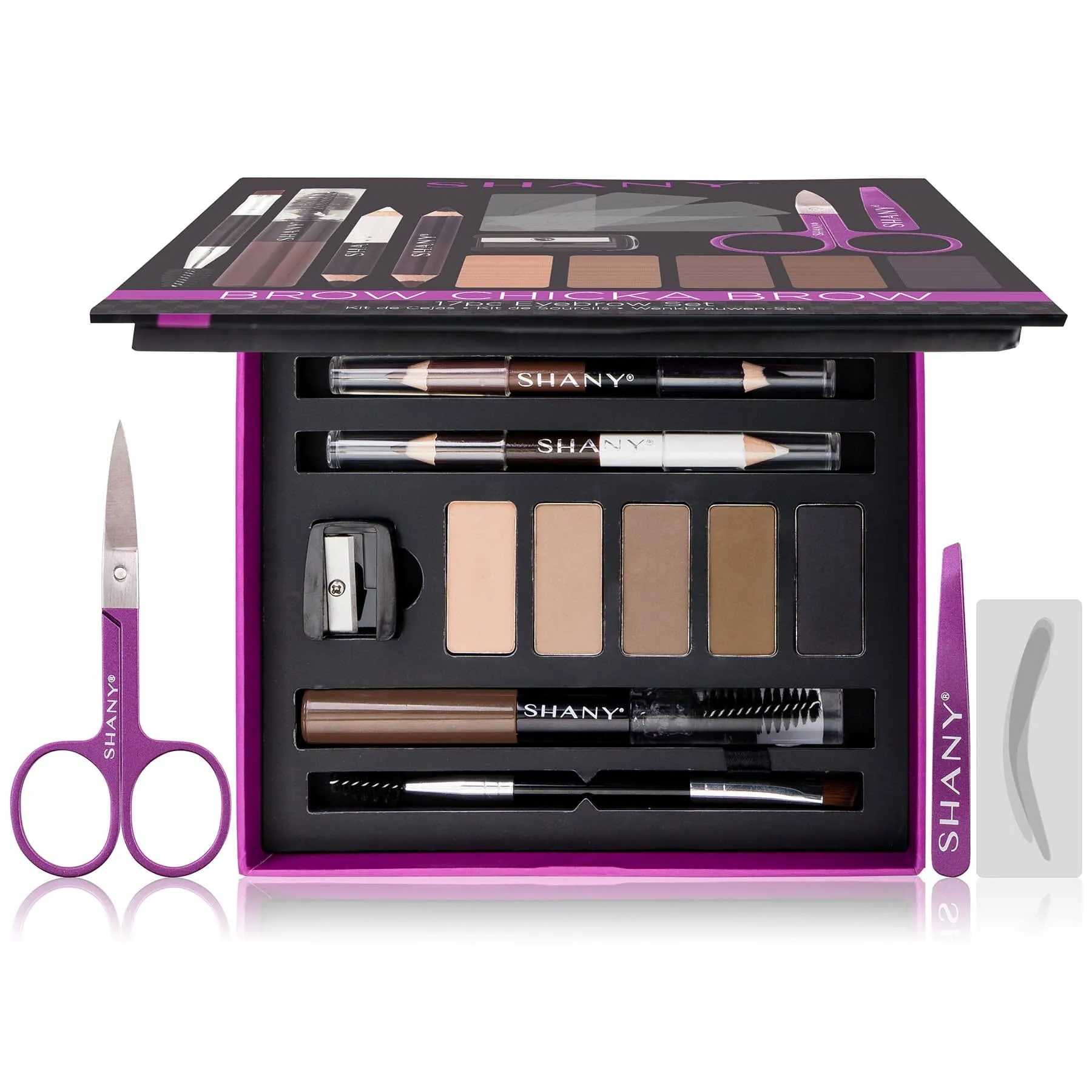 Brow Chicka Brow Eyebrow Makeup Set - 17-Piece Kit