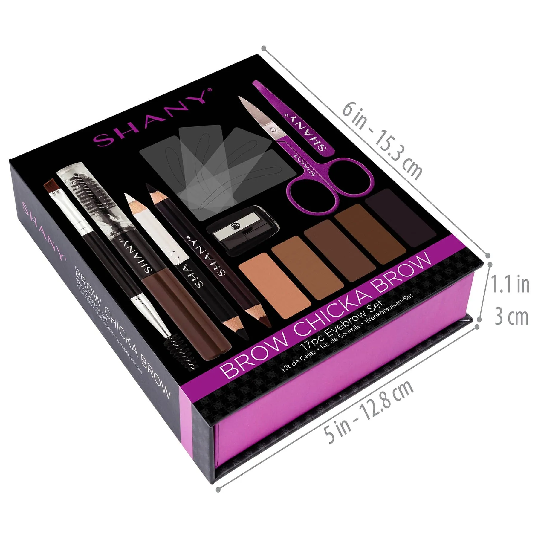 Brow Chicka Brow Eyebrow Makeup Set - 17-Piece Kit