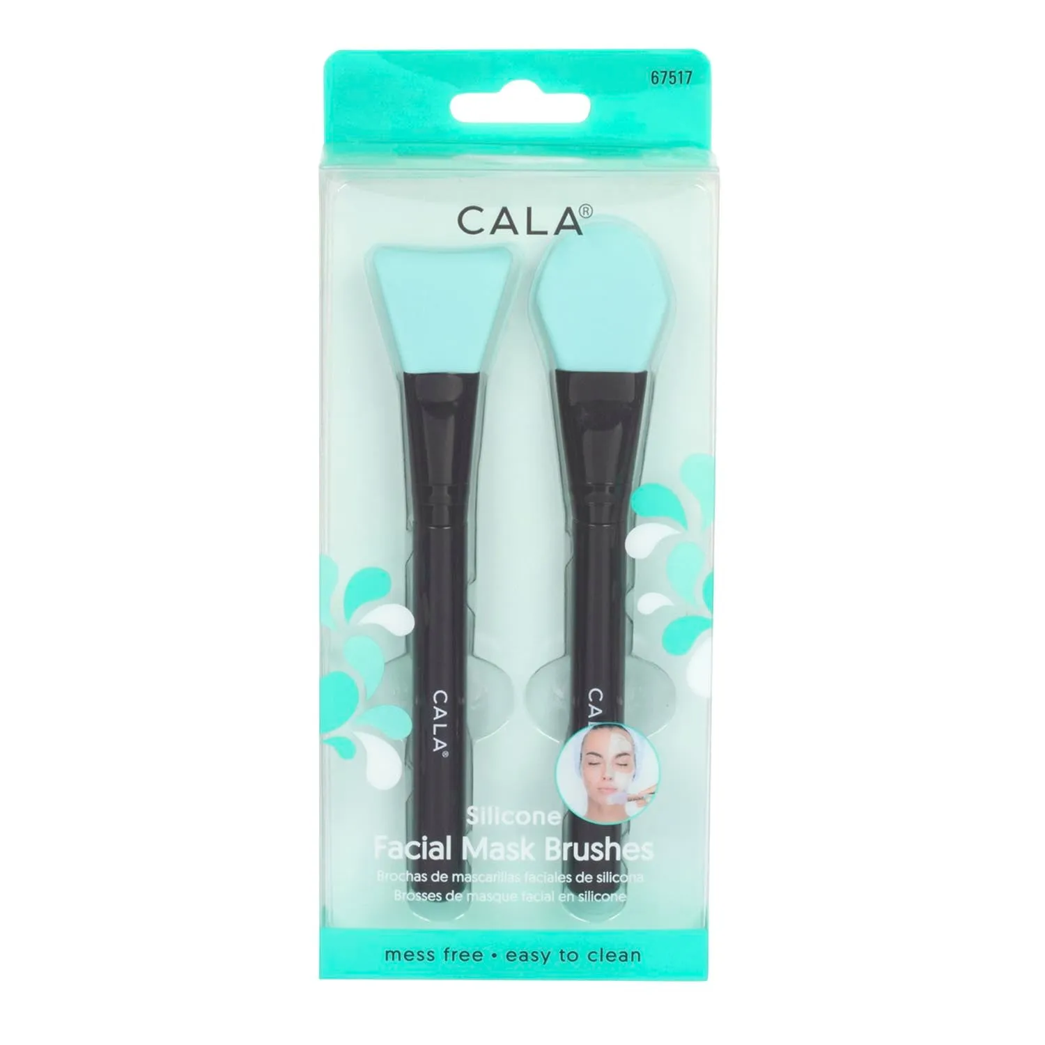 Cala Silicone Facial Mask Brush 2pcs