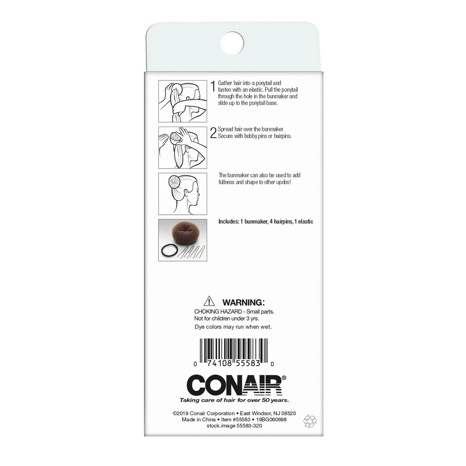 Conair Bun Maker Kit Brown 6pcs