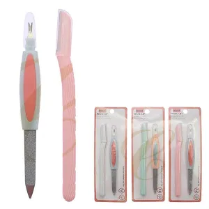 Cuticle Trimmer & Eyebrow Razor 2PC Set 0895 (12 units)