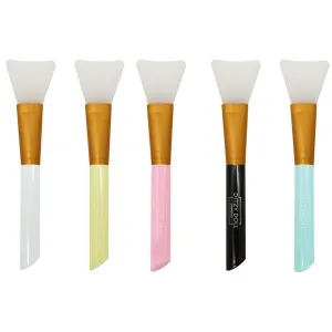 Ditzy Doll Silicone Face Mask Brush 5 Pack - Soft Applicator Brushes for Smooth and Even Facial Mask Application