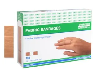 FABRIC BANDAGES - 2.2 x 7.6 cm LIGHTWEIGHT 100/BOX