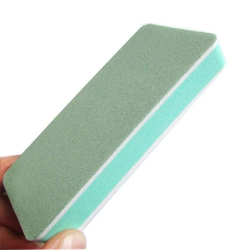 Fashion 10pcs/lot Nail Buffer Block Polish Sanding Nail File Manicure Nail Art Tips Tool Green Sand Surface Sponge lixa de unha