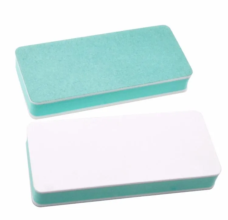 Fashion 10pcs/lot Nail Buffer Block Polish Sanding Nail File Manicure Nail Art Tips Tool Green Sand Surface Sponge lixa de unha