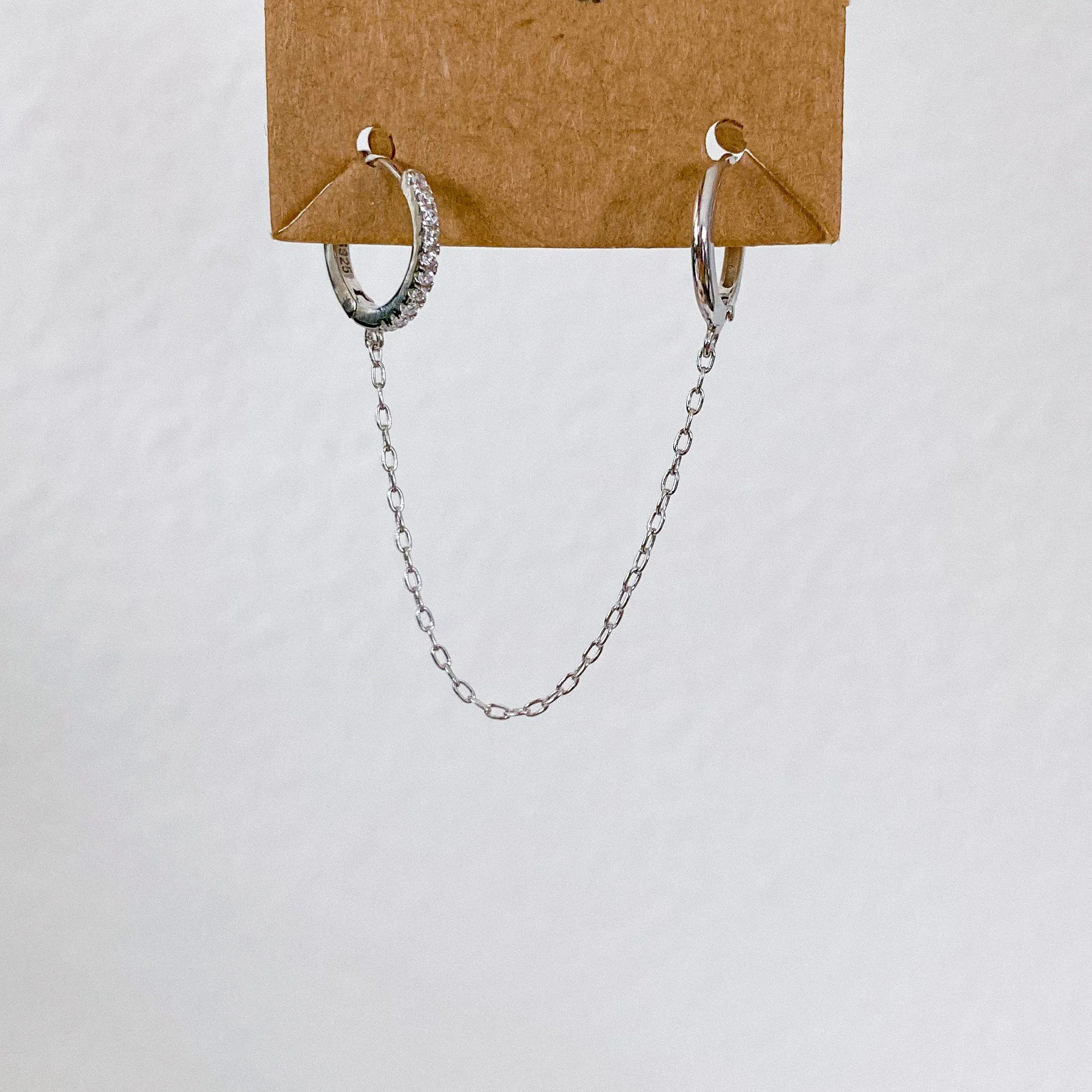 Lipa Chain Link Huggie Earring - 925 Sterling Silver