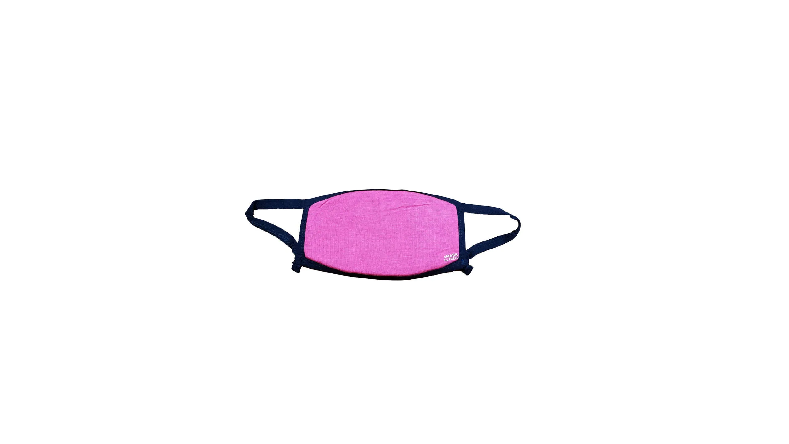 PINK WITH NAVY BINDING - KID'S FACE MASK