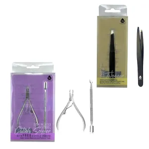 Precision Perfection Bundle: Slant Tip Tweezer   Salon-Grade Nail Care Kit