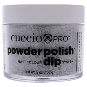 Pro Powder Polish Nail Colour Dip System - Deep Silver Glitter by Cuccio for Women - 1.6 oz Nail Powder