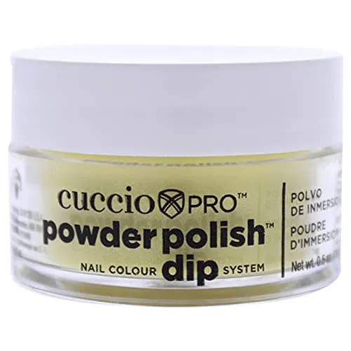 Pro Powder Polish Nail Colour Dip System - Sunshine Yellow with Mica by Cuccio for Women - 0.5 oz Nail Powder