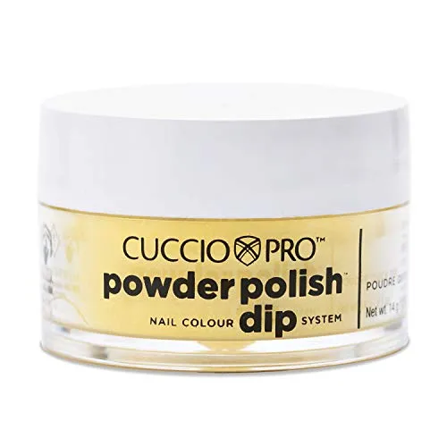 Pro Powder Polish Nail Colour Dip System - Sunshine Yellow with Mica by Cuccio for Women - 0.5 oz Nail Powder