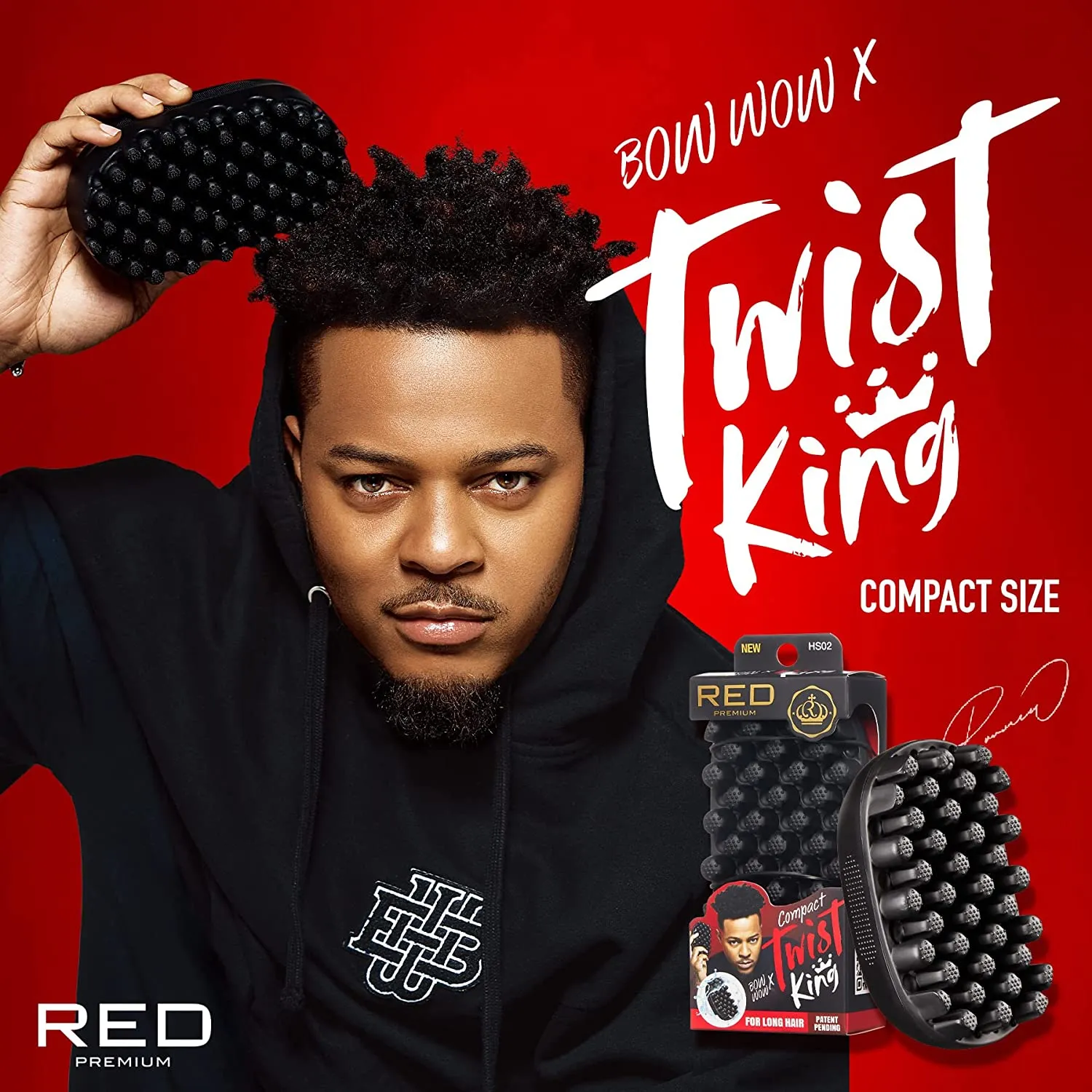 Red by Kiss Premium Twist King Luxury Twist Styler (Mini) - Washable & Durable