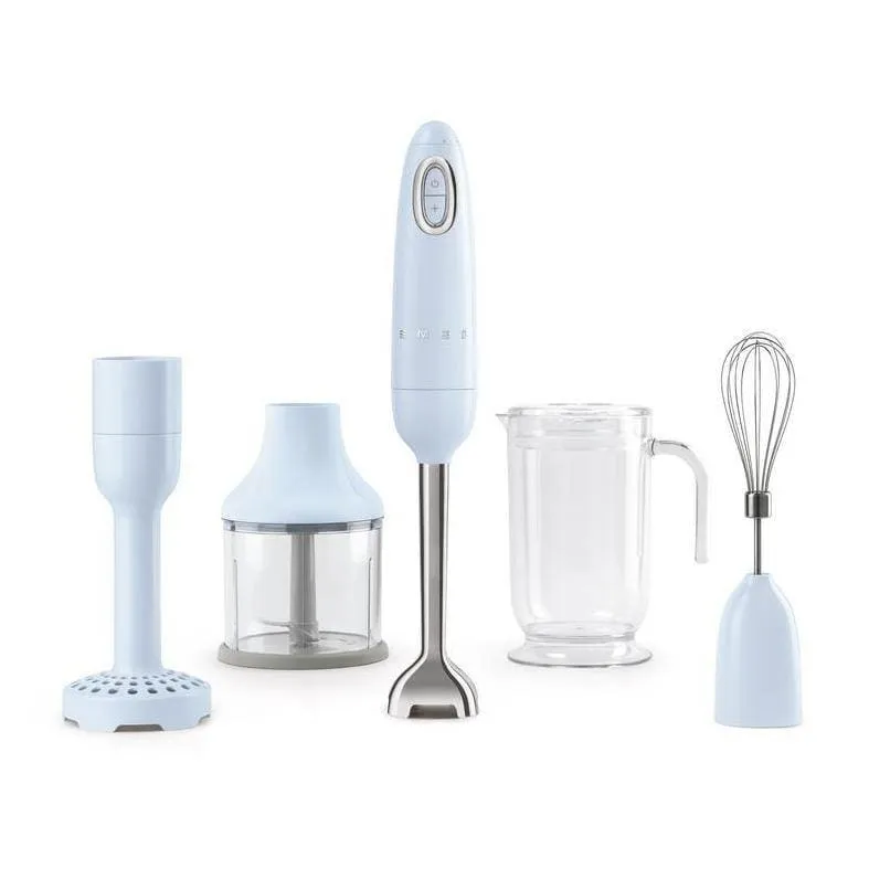 Smeg Hand Blender with Attachments Pastel Blue