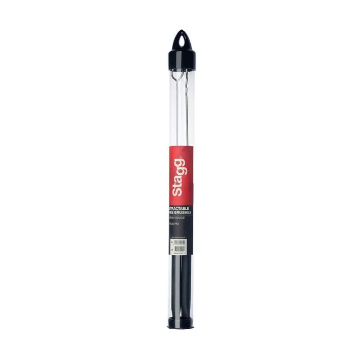 Stagg Retractable Wire Brushes - Rubber Handle