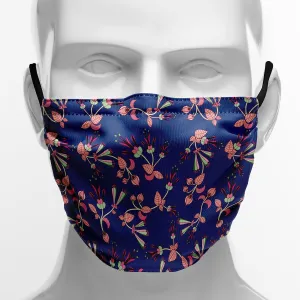 Swift Floral Peach Blue Face Cover