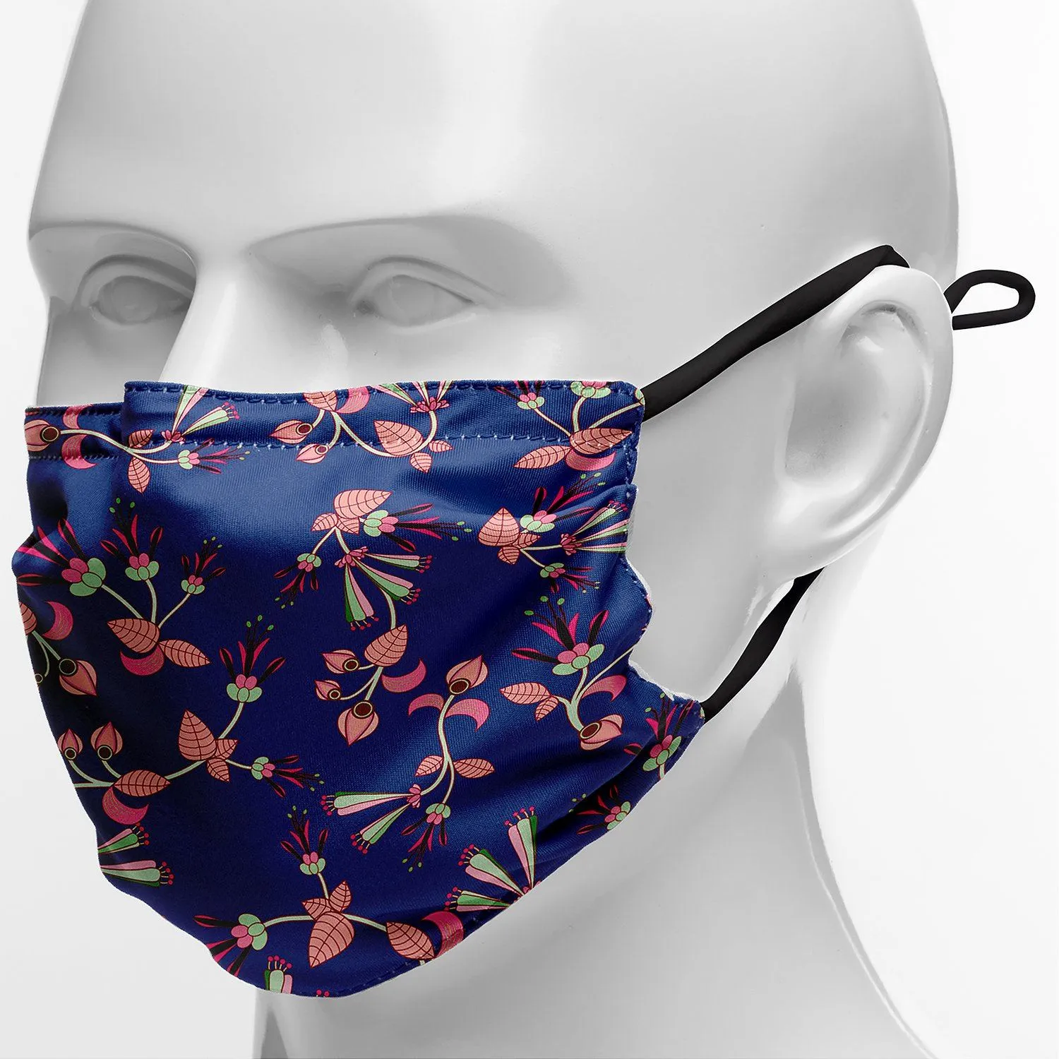 Swift Floral Peach Blue Face Cover