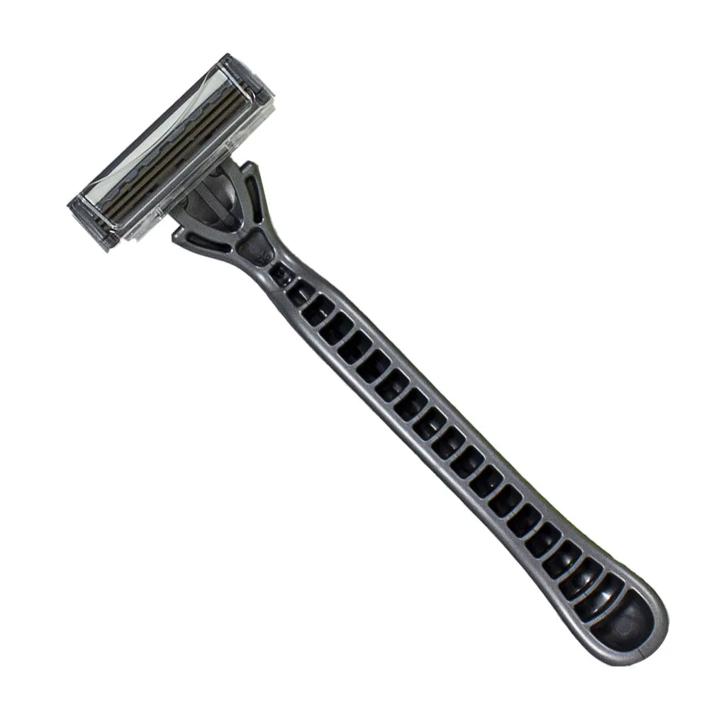 Triple Blade Razor with Lubricating Strip