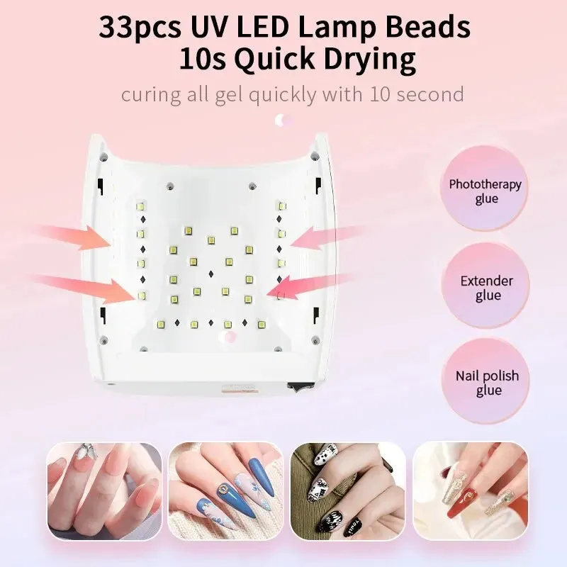 UV LED Nail Lamp Rechargeable 66W Cordless For Gel Polish Professional Nail Art Tools For Home And Salon