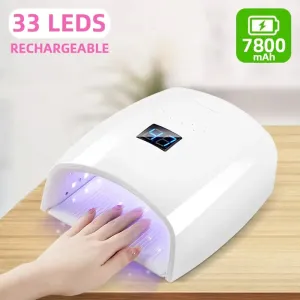 UV LED Nail Lamp Rechargeable 66W Cordless For Gel Polish Professional Nail Art Tools For Home And Salon