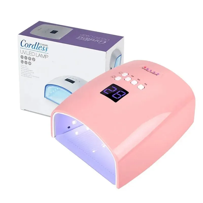 UV LED Nail Lamp Rechargeable 66W Cordless For Gel Polish Professional Nail Art Tools For Home And Salon