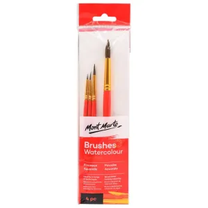 Watercolour Brushes Signature 4pc - Mont Marte