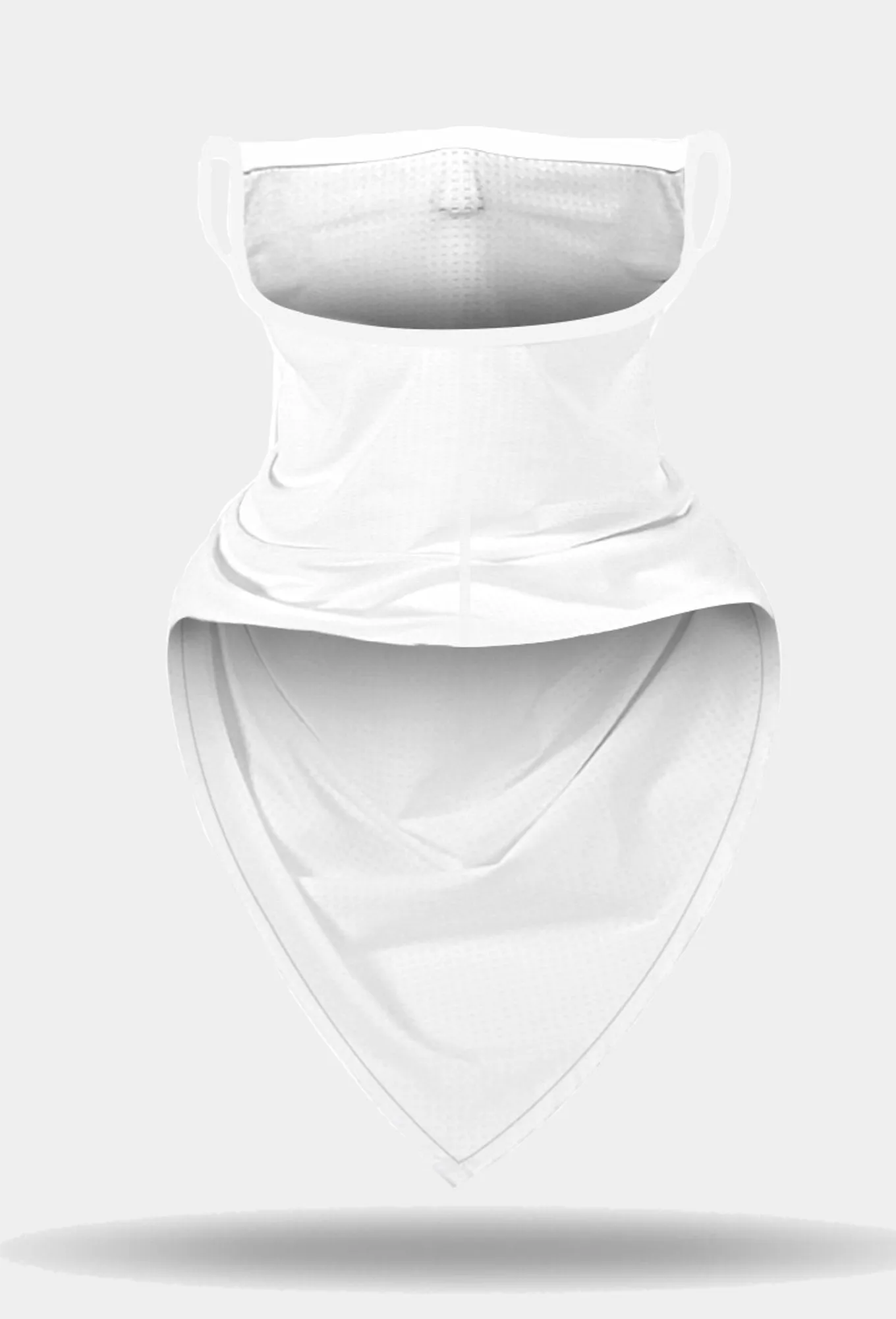 White Face Scarf With Earloops