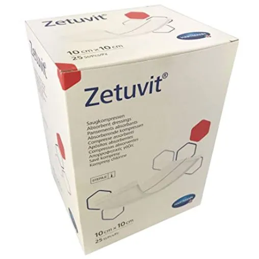 Zetuvit Sterile Absorbent Dressing Pads 10cm x 10cm x 50